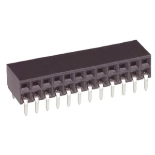 TE Connectivity AMPMODU Mod II Series Right Angle Through Hole PCB Socket, 10-Contact, 2 Row, 2.54 mm Pitch 6-5535512-4