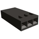 TE Connectivity AMPMODU MOD IV Female Connector Housing 2.54 mm Pitch 3 Way 1 Row Straight 87499-6