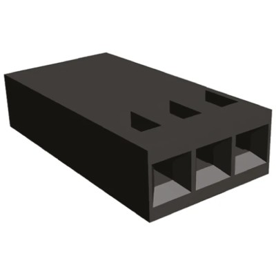TE Connectivity AMPMODU MOD IV Female Connector Housing 2.54 mm Pitch 3 Way 1 Row Straight 87499-6