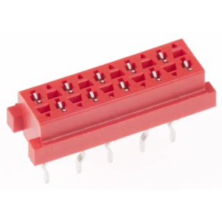 TE Connectivity Micro-MaTch Series Straight Through Hole PCB Socket, 10-Contact, 2 Row, 2.54 mm Pitch Solder 8-215079-0