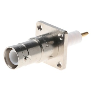 TE Connectivity Coaxial Connector Panel Mount Female SHV, Straight Body, Solder Termination 51421-2