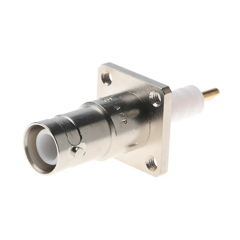TE Connectivity Coaxial Connector Panel Mount Female SHV, Straight Body, Solder Termination 51421-2