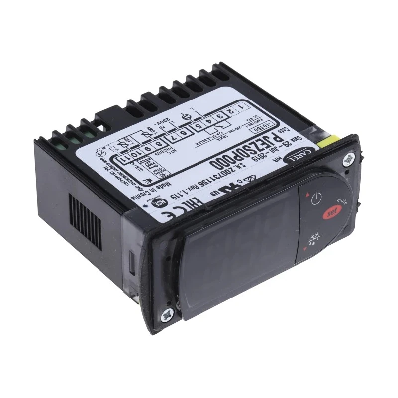 Carel Front Panel Mount On-Off Temperature Controller 3 Input 3 Output Relay 230V ac PJEZS0P000