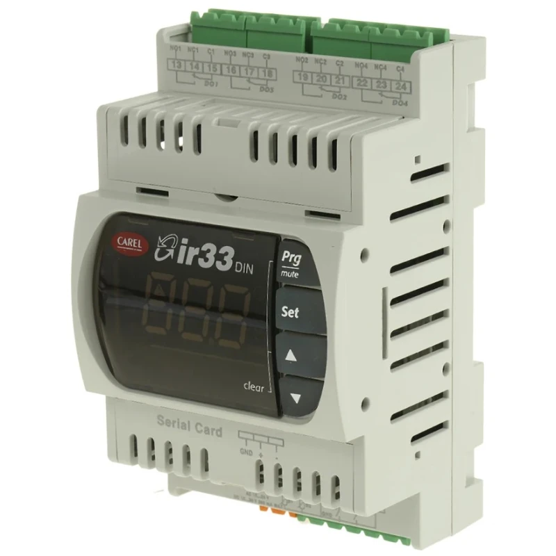 Carel Panel DIN Rail PID Temperature Controller 2 Input 4 Output Relay 24V DN33