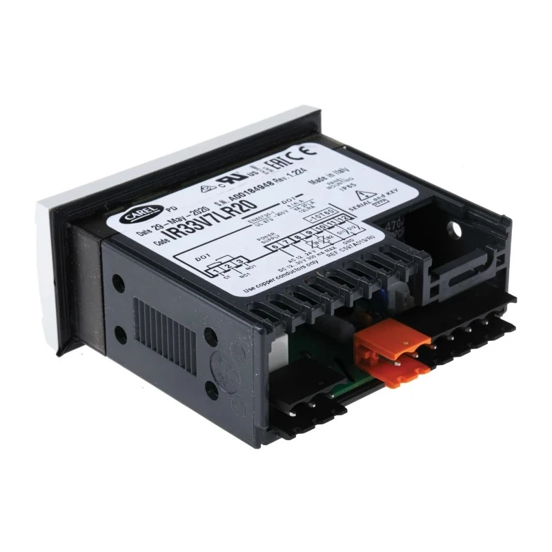 Carel IR33 Panel Mount PID Temperature Controller 2 Input, 1 Output Relay 24V ac/dc IR33