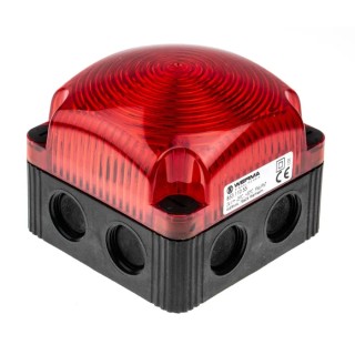 Werma Red Beacon LED Flashing Base 230V DC Polycarbonate Housing IP66, IP67 853.110.55