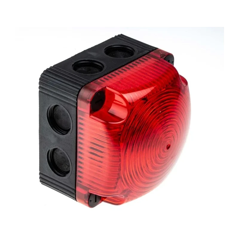 Werma Red Beacon LED Flashing Base 230V DC Polycarbonate Housing IP66, IP67 853.110.55