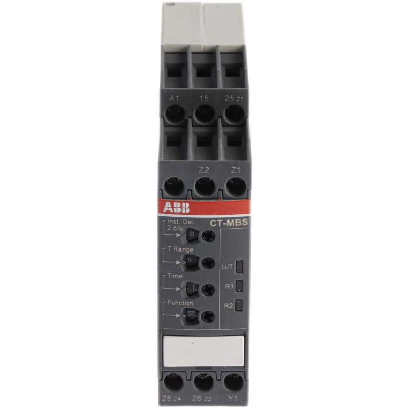 ABB 1SVR Series DIN Rail Timer Relay 2-Contact 24 V dc 240V ac 0.05 s to 300 h 1SVR730010R3200 CT-MBS.22S