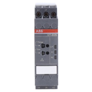 ABB CT-SDS.225 Series DIN Rail Timer Relay 2-Contact DPST 48 V DC 24/240 V AC 0.05 s to 10 min 1SVR730210R3300 CT-SDS.22S