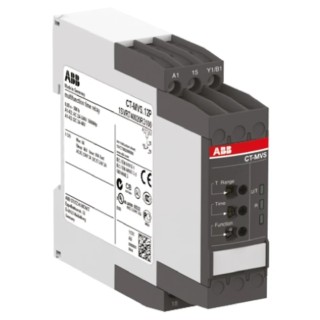ABB DIN Rail Timer Relay 1-Contact Multifunction SPDT Switch 48 V DC 24-240 V AC 0.05 s to 300 h 1SVR740020R3100 CT-MVS.12P