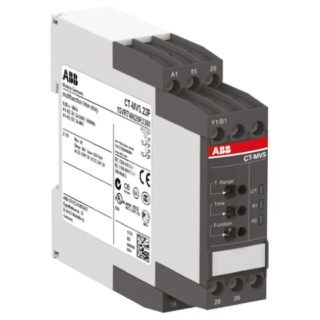 ABB DIN Rail Multifunction Timer Relay 2-Contact DPDT 48 V DC, 24/240 V AC, 0.05 s to 300 h 1SVR740020R3300 CT-MVS.22P