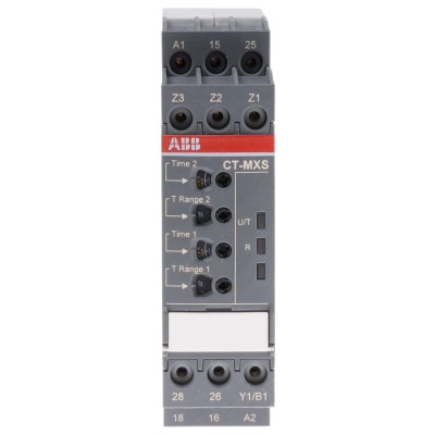 ABB DIN Rail Multifunction Timer Relay 2-Contact DPDT Switch 48 V DC 24 V AC 240 V AC 0.05 s to 1SVR740030R3300 CT-MXS.22P