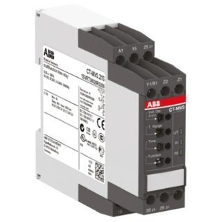 ABB CT-MVS Series DIN Rail Snap-On Multifunction Timer Relay 2-Contact 24 V dc 240V ac 0.05 s to 1SVR730020R0200 CT-MVS.21S