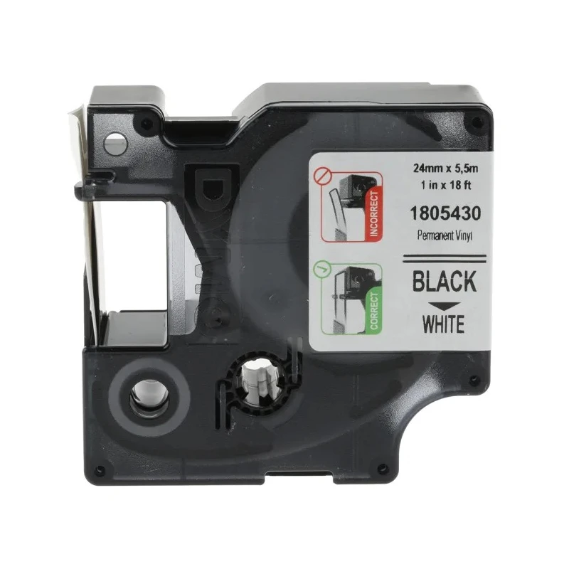 Dymo Black on White Label Printer Tape 24mm Width 5.5m Length 1805430
