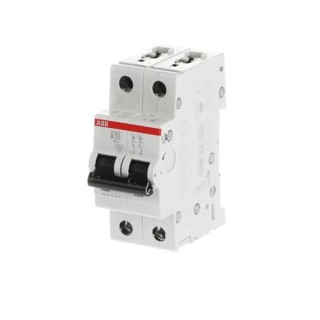 ABB System Pro M Compact S200 Miniature Circuit Breaker, 2-Pole, 20A, Type B, 400V ac AC, 110 V dc 2CDS252001R0205 S202-B20