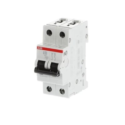 ABB System Pro M Compact S200 Miniature Circuit Breaker, 2-Pole, 20A, Type B, 400V ac AC, 110 V dc 2CDS252001R0205 S202-B20