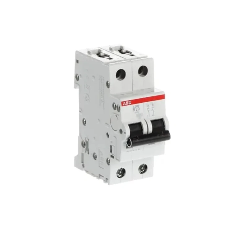 ABB System Pro M Compact S200 Miniature Circuit Breaker, 2-Pole, 20A, Type B, 400V ac AC, 110 V dc 2CDS252001R0205 S202-B20
