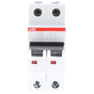 ABB System Pro M Compact S200 Miniature Circuit Breaker, 2-Pole, 10A, Type B, 400V AC, 6 kA 2CDS252001R0105 S202-B10
