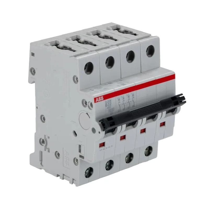 ABB System Pro M Compact S200 Miniature Circuit Breaker 4-Pole 32A Type B 400V AC 10 kA Breaking 2CDS254001R0325 S204-B32