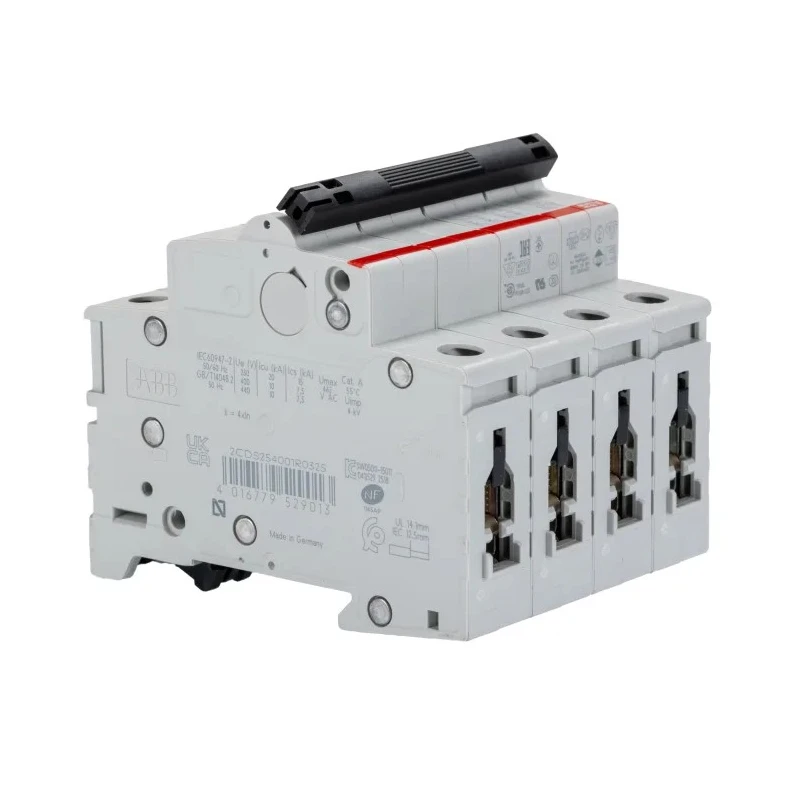 ABB System Pro M Compact S200 Miniature Circuit Breaker 4-Pole 32A Type B 400V AC 10 kA Breaking 2CDS254001R0325 S204-B32
