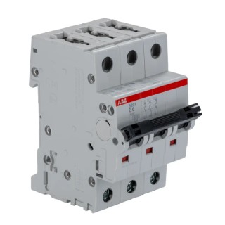 ABB System Pro M Compact S200 Miniature Circuit Breaker 3-Pole 6A Type B 400V AC 10kA Breaking 2CDS253001R0065 S203-B6