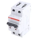 ABB System Pro M Compact S200 Miniature Circuit Breaker, 2-Pole, 20A, Type C, 400V AC, 125V DC, 6 2CDS252001R0204 S202-C20