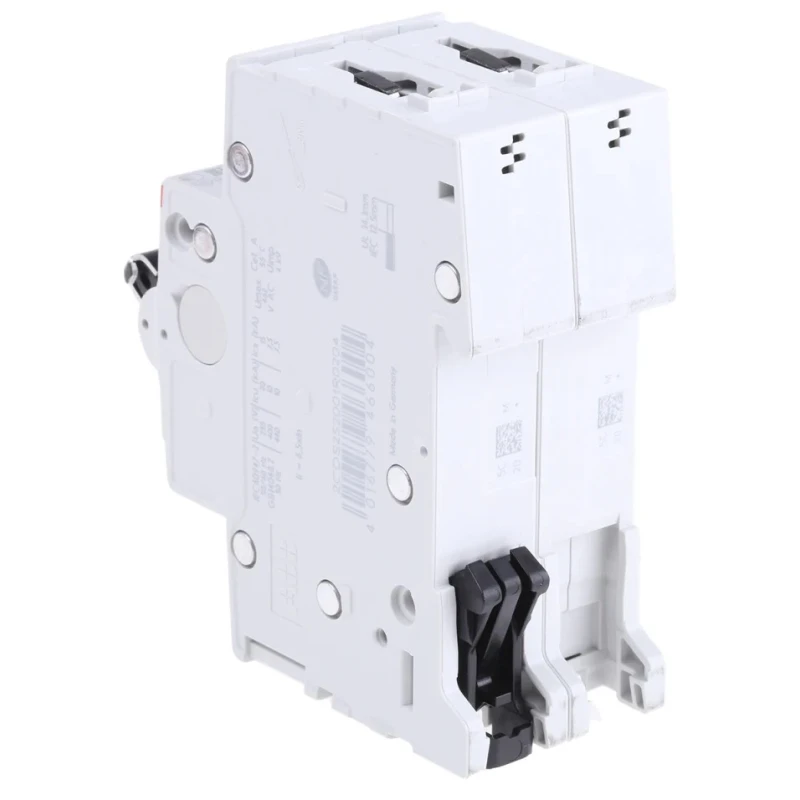 ABB System Pro M Compact S200 Miniature Circuit Breaker, 2-Pole, 20A, Type C, 400V AC, 125V DC, 6 2CDS252001R0204 S202-C20