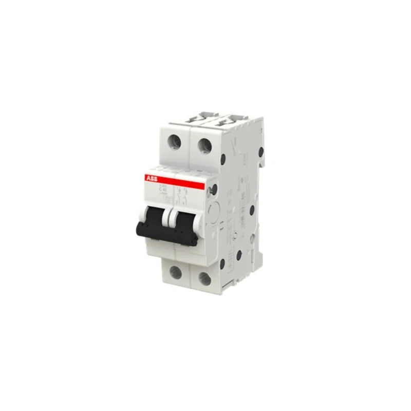 ABB System Pro M Compact S200 Miniature Circuit Breaker 2-Pole 40A Type C 440V AC 125V DC 6kA 2CDS252001R0404 S202-C40