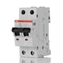 ABB System Pro M Compact S200 Miniature Circuit Breaker, 2-Pole, 63A, Type C, 440V AC, 125V DC, 6kA 2CDS252001R0634 S202-C63