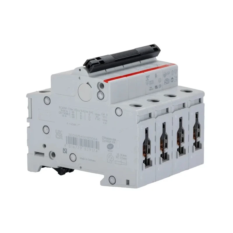ABB System Pro M Compact S200 Miniature Circuit Breaker, 4-Pole, 6A, Type C, 400V AC, 10 kA Breaking 2CDS254001R0064 S204-C6