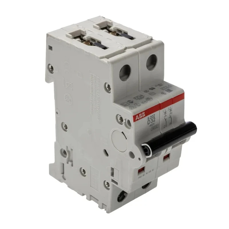 ABB System Pro M Compact S200 Miniature Circuit Breaker, 2-Pole, 32A, Type D, 400V AC, 125V DC, 10 2CDS252001R0321 S202-D32