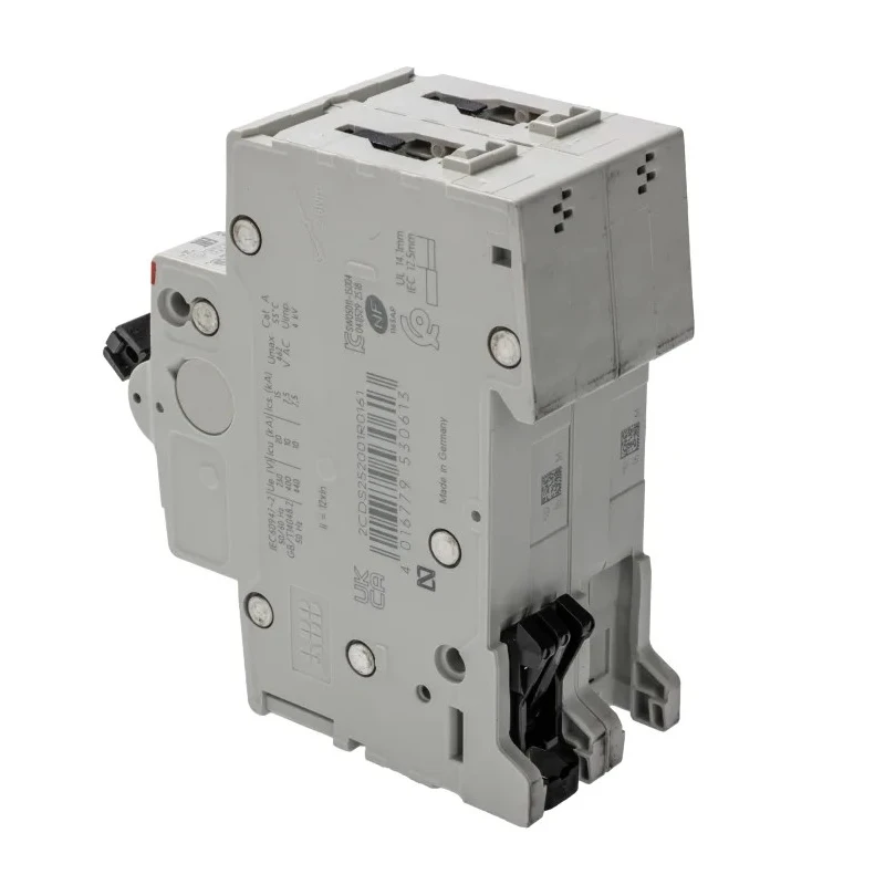 ABB System Pro M Compact S200 Miniature Circuit Breaker, 2-Pole, 16A, Type D, 400V AC, 125V DC 2CDS252001R0161 S202-D16