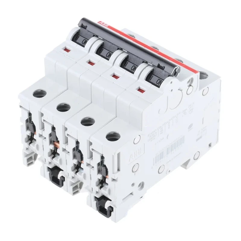 ABB System Pro M Compact S200 Miniature Circuit Breaker, 4-Pole, 16A, Type C, 400V AC, 110V DC, 6kA 2CDS254001R0164 S204-C16