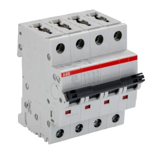 ABB System Pro M Compact S200 Miniature Circuit Breaker 4-Pole 32A Type D 400V AC 10 kA Breaking 2CDS254001R0321 S204-D32