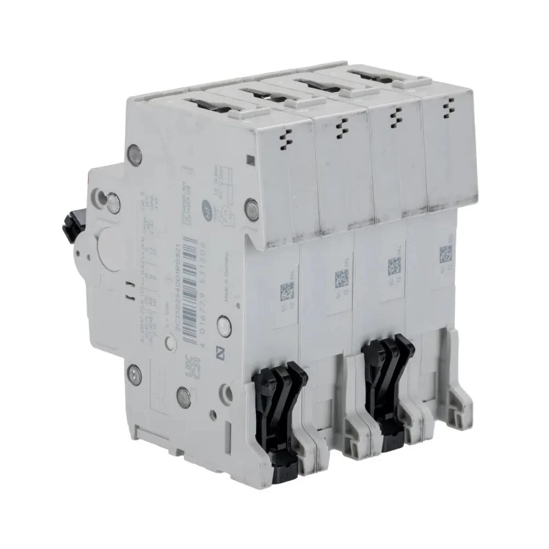 ABB System Pro M Compact S200 Miniature Circuit Breaker 4-Pole 32A Type D 400V AC 10 kA Breaking 2CDS254001R0321 S204-D32
