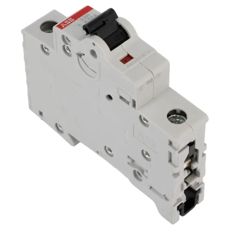 ABB System Pro M Compact S200 Miniature Circuit Breaker, 1-Pole, 50A, Type K, 253V AC, 72V DC, 6kA 2CDS251001R0577 S201-K50