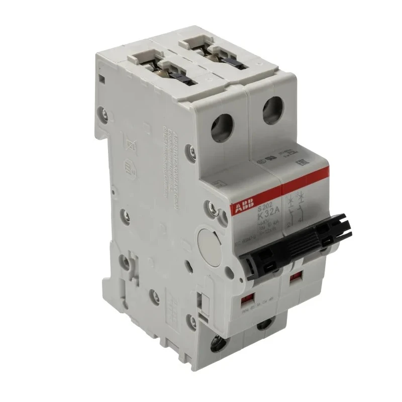 ABB System Pro M Compact S200 Miniature Circuit Breaker, 2-Pole, 32A, Type K, 10 kA Breaking 2CDS252001R0537 S202-K32