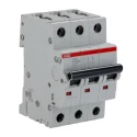 ABB System Pro M Compact S200 Miniature Circuit Breaker, 3-Pole, 50A, Type K, 400V AC, 10 kA 2CDS253001R0577 S203-K50