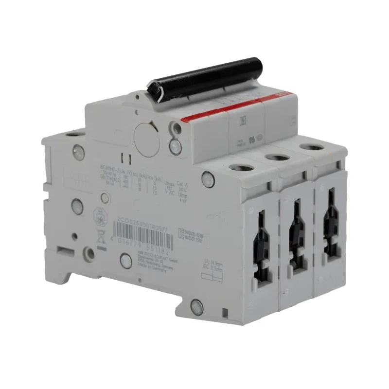 ABB System Pro M Compact S200 Miniature Circuit Breaker, 3-Pole, 50A, Type K, 400V AC, 10 kA 2CDS253001R0577 S203-K50