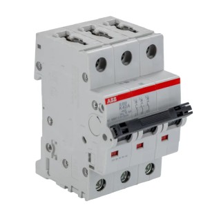 ABB System Pro M Compact S200 Miniature Circuit Breaker, 3-Pole, 40A, Type K Tripping, 400V AC, 10 2CDS253001R0557 S203-K40