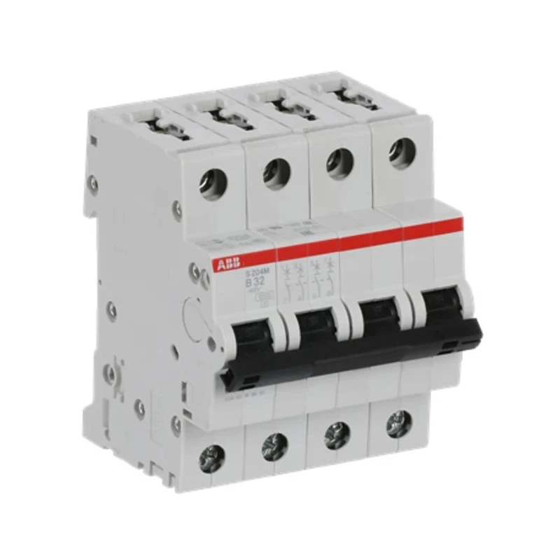 ABB System Pro M Compact Miniature Circuit Breaker 4-Pole 32A Type B 400V AC 12V DC 15kA Breaking 2CDS274001R0325 S204M-B32