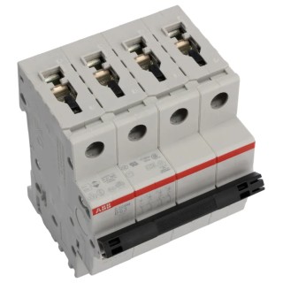 ABB System Pro M Compact S200M Miniature Circuit Breaker, 4-Pole, 63A, Type B, 400V AC, 12V DC, 10 2CDS274001R0635 S204M-B63