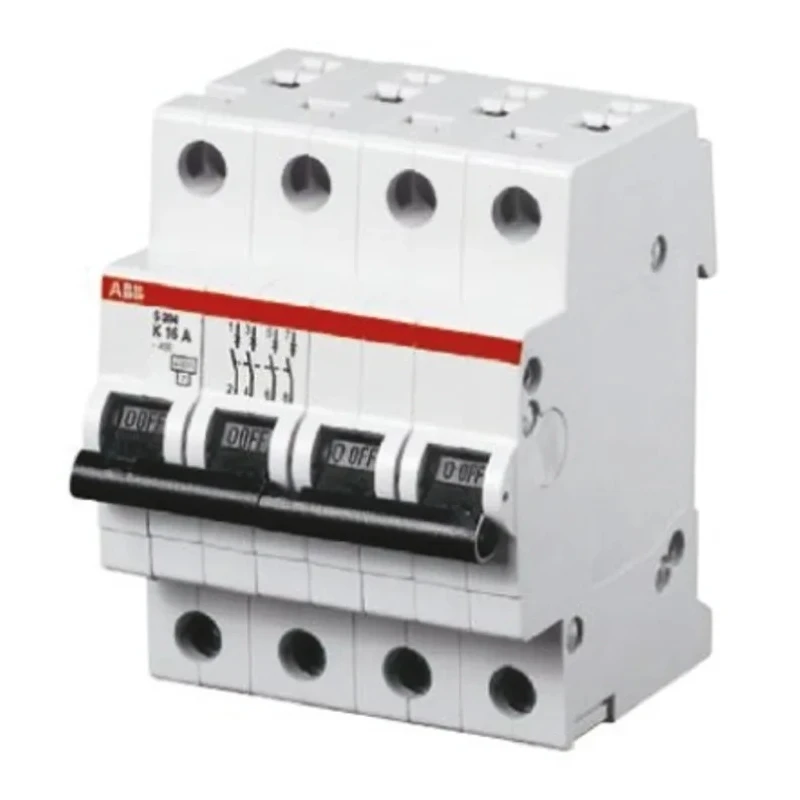 ABB System Pro M Compact S200M Miniature Circuit Breaker, 4-Pole, 50A, Type B, 400V ac AC, 12V dc 2CDS274001R0505 S204M-B50