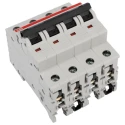 ABB System Pro M Compact S200M Miniature Circuit Breaker, 4-Pole, 63A, Type B, 400V AC, 12V DC, 10 2CDS274001R0635 S204M-B63