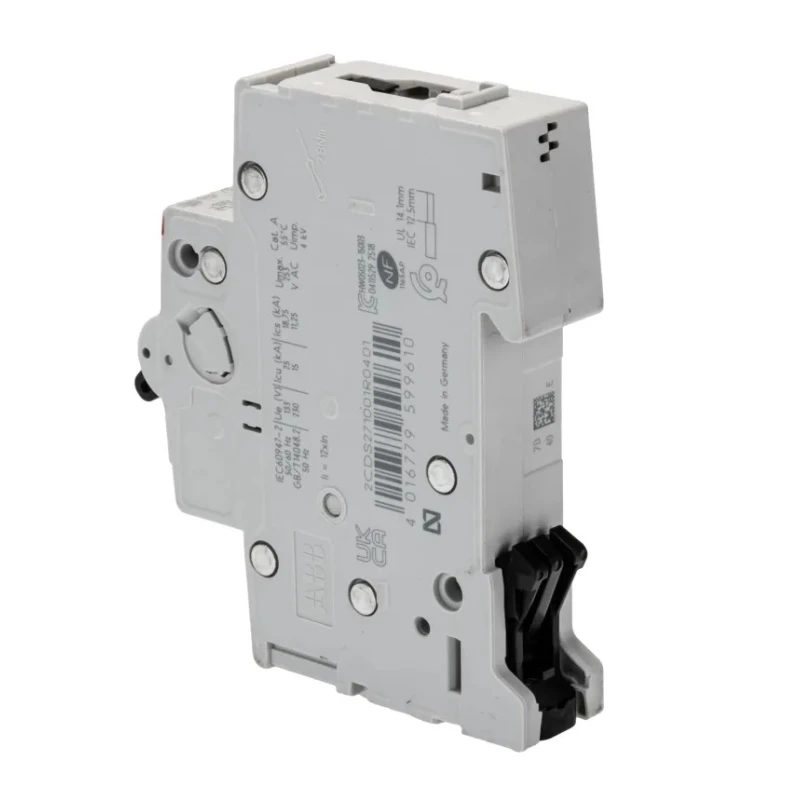 ABB System Pro M Compact S200M Miniature Circuit Breaker, 1-Pole, 40A, Type D, 230V AC, 72V DC 2CDS271001R0401 S201M-D40