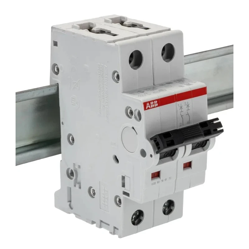 ABB System Pro M Compact S200M Miniature Circuit Breaker, 2-Pole, 1A, Type D, 400V AC, 125V DC, 15 2CDS272001R0011 S202M-D1