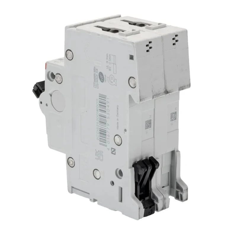 ABB System Pro M Compact S200M Miniature Circuit Breaker, 2-Pole, 1A, Type D, 400V AC, 125V DC, 15 2CDS272001R0011 S202M-D1
