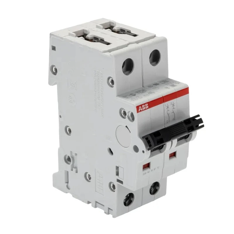 ABB System Pro M Compact S200M Miniature Circuit Breaker, 2-Pole, 1A, Type D, 400V AC, 125V DC, 15 2CDS272001R0011 S202M-D1