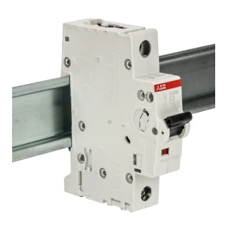 ABB System Pro M Compact S200M Miniature Circuit Breaker, 1-Pole, 3A, Type C, 230V AC, 72V DC, 10kA 2CDS271001R0034 S201M-C3