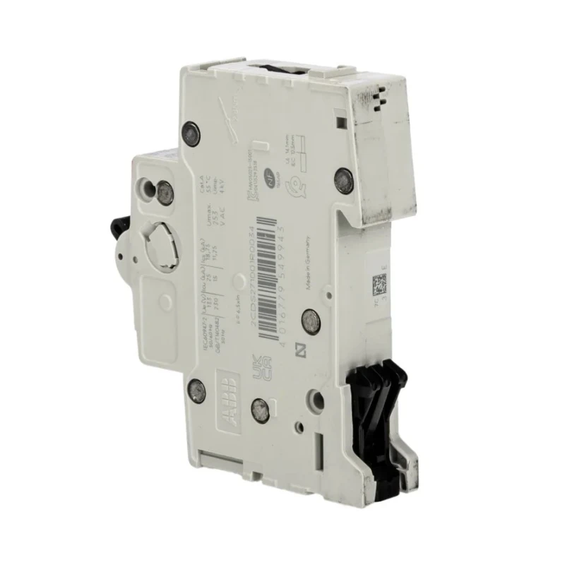 ABB System Pro M Compact S200M Miniature Circuit Breaker, 1-Pole, 3A, Type C, 230V AC, 72V DC, 10kA 2CDS271001R0034 S201M-C3